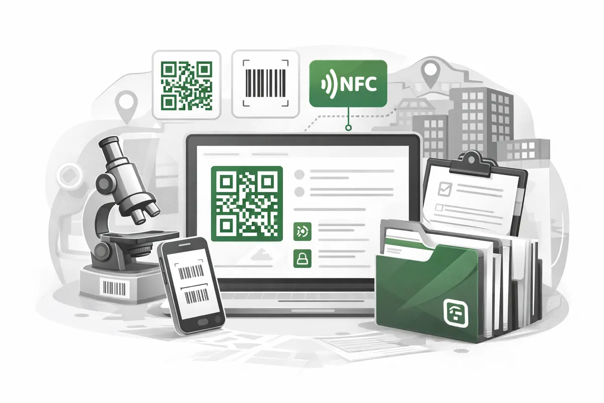 Recenser les actifs par code QR, code-barres et NFC